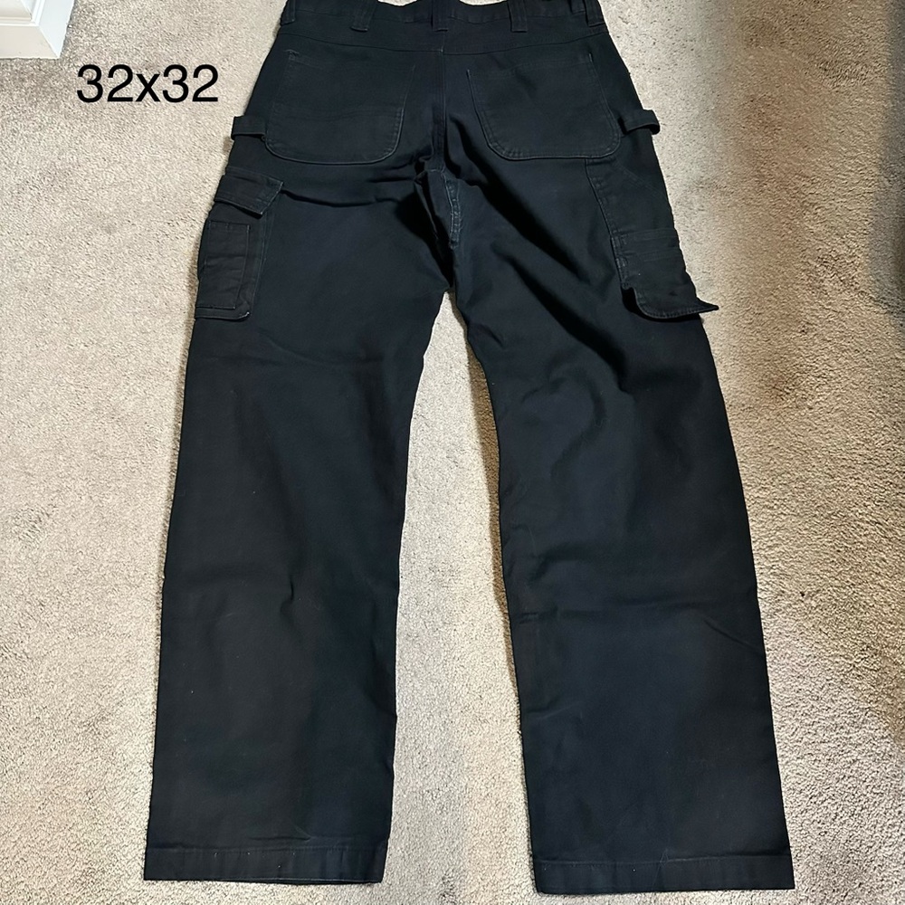 Dakota (Carhartt Alike) Men's Black Cargo Pants - 32x32